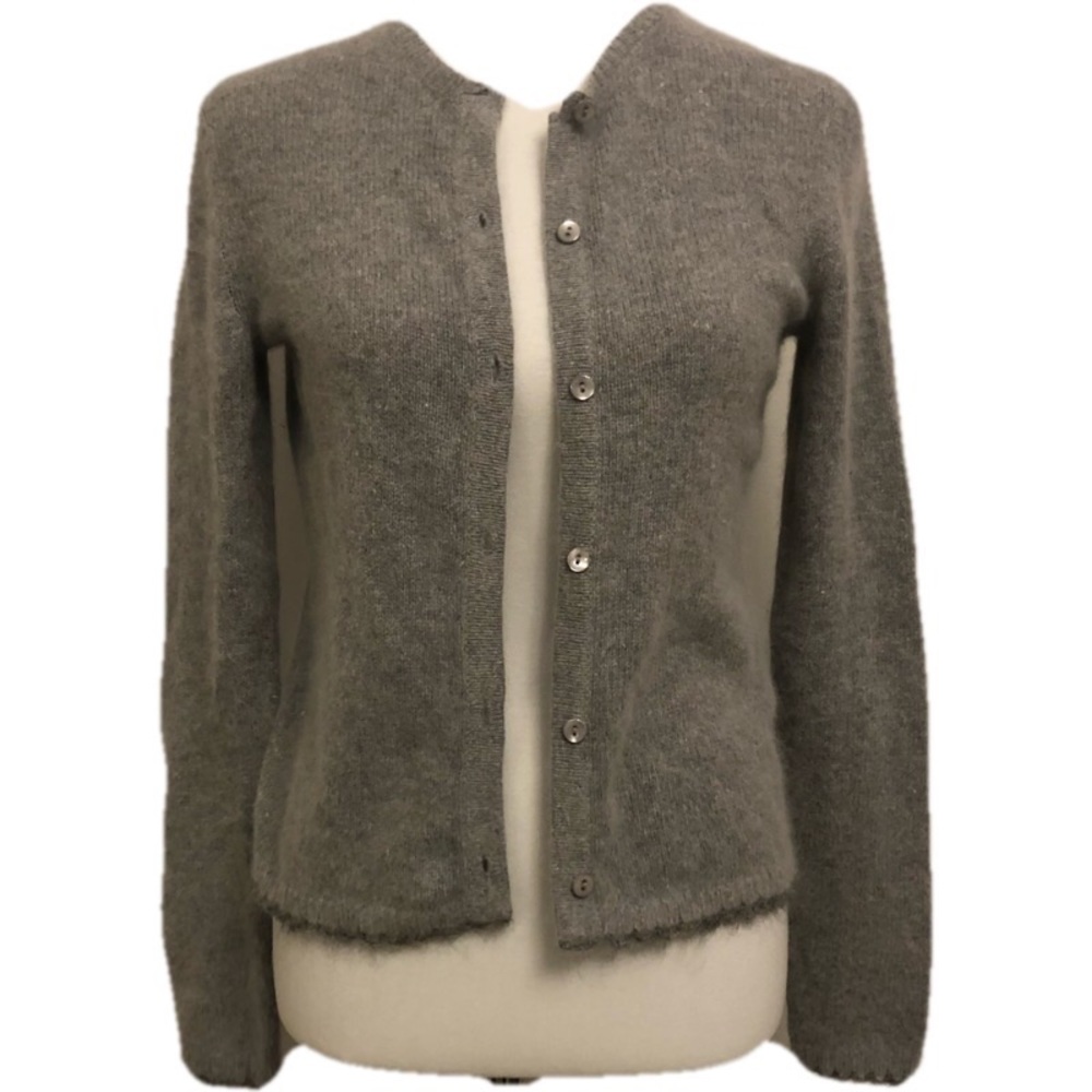 A|X Armani Exchange angora rabbit mohair cardigan